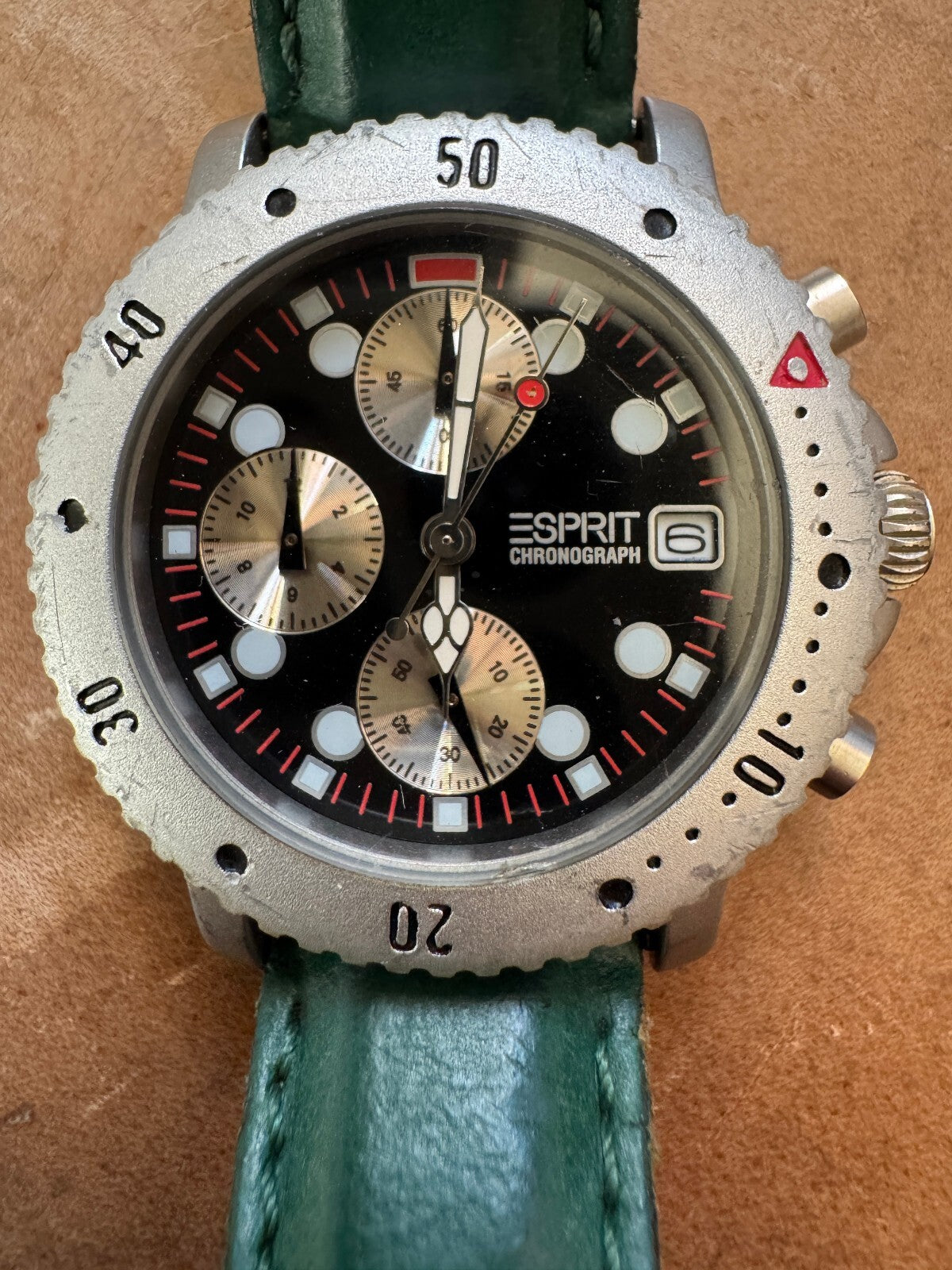 Esprit Chronograph Dive Style Watch – 50M – Original Signed Strap