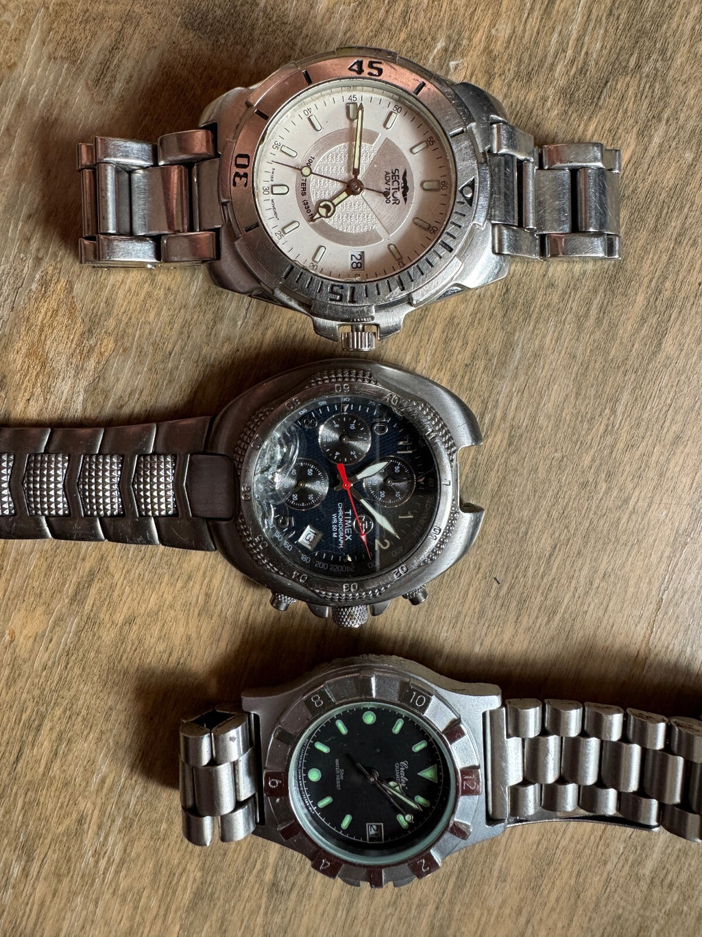 Vintage Project Watch Lot – Sector, Timex Chrono & Crater Diver – Parts/Repair
