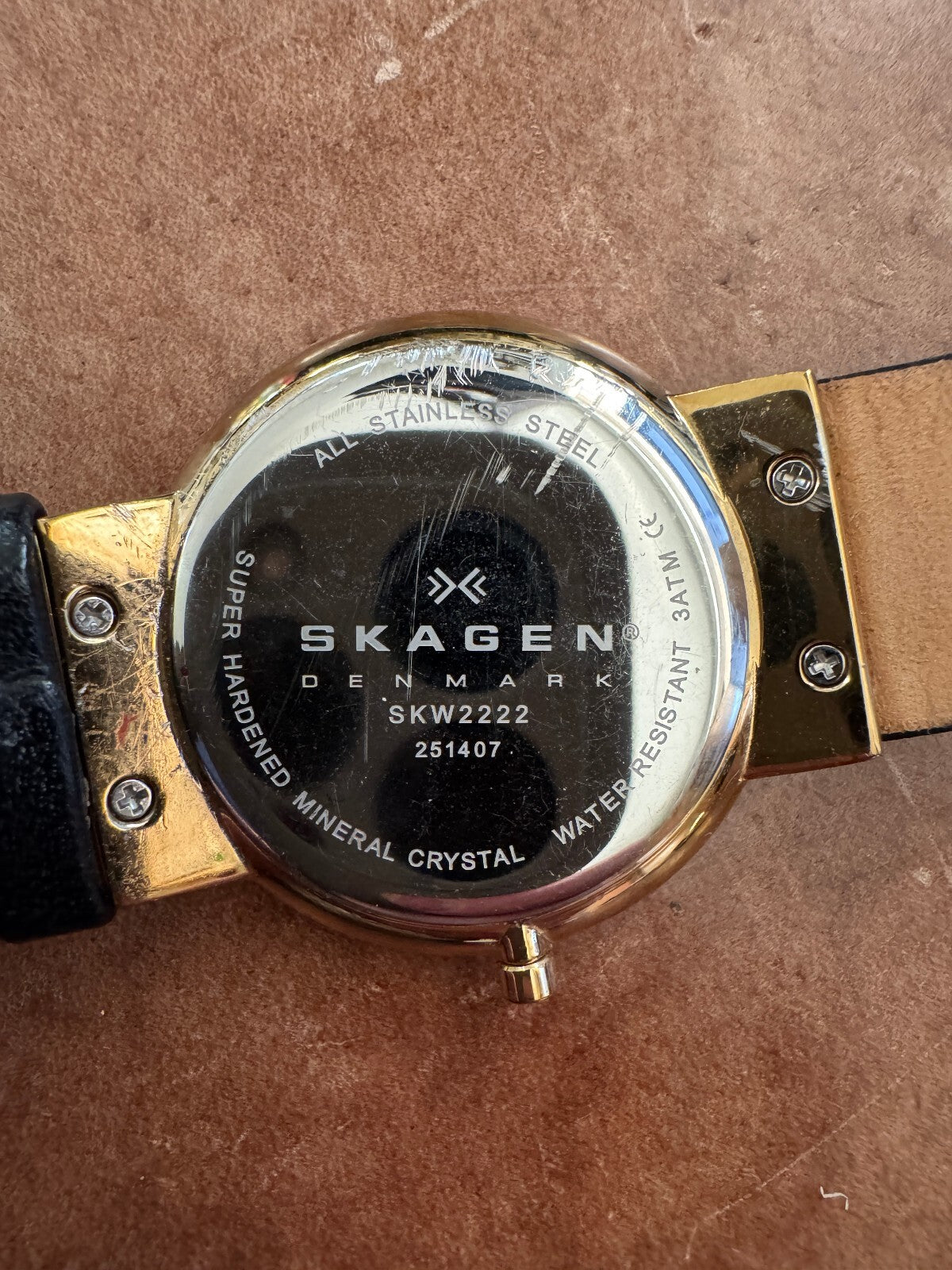 Skagen Denmark SKW2222 Women's Watch – Black Dial – Gold Tone – Crystal Accents