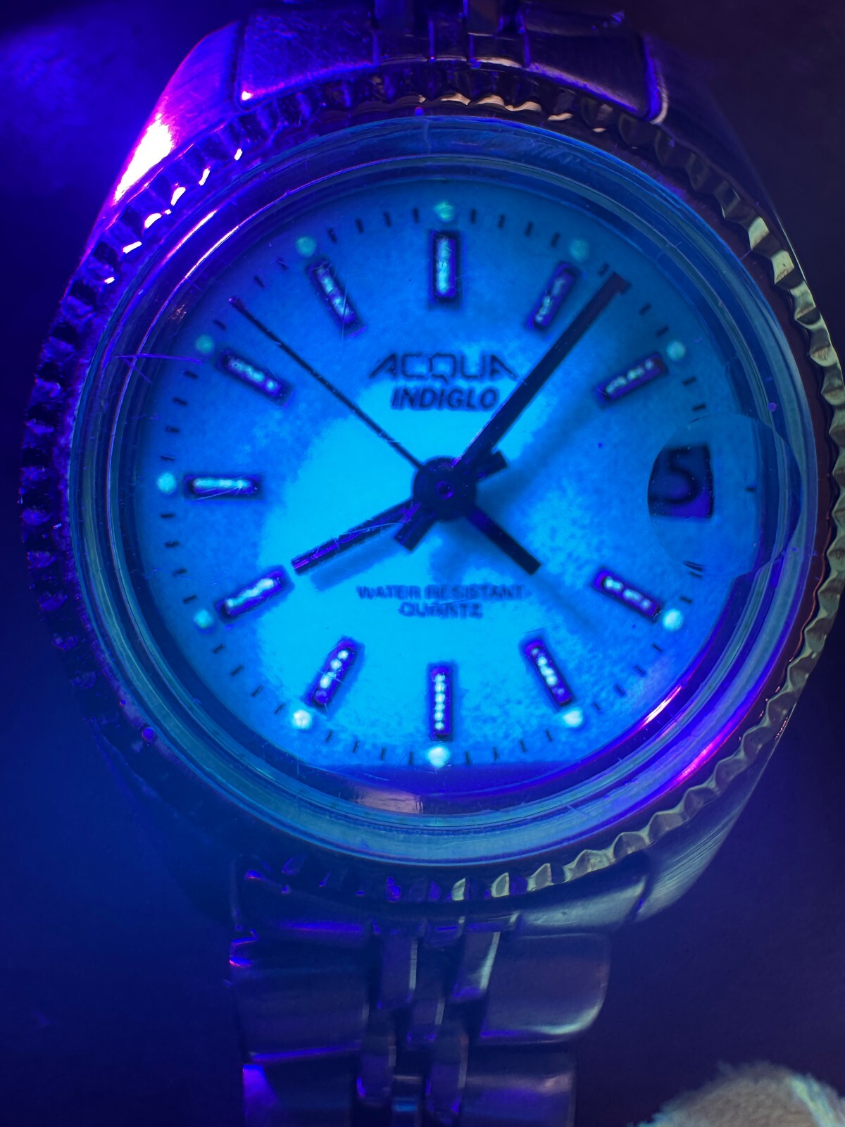 Vintage Timex Acqua Indiglo Quartz Two-Tone Watch – Date