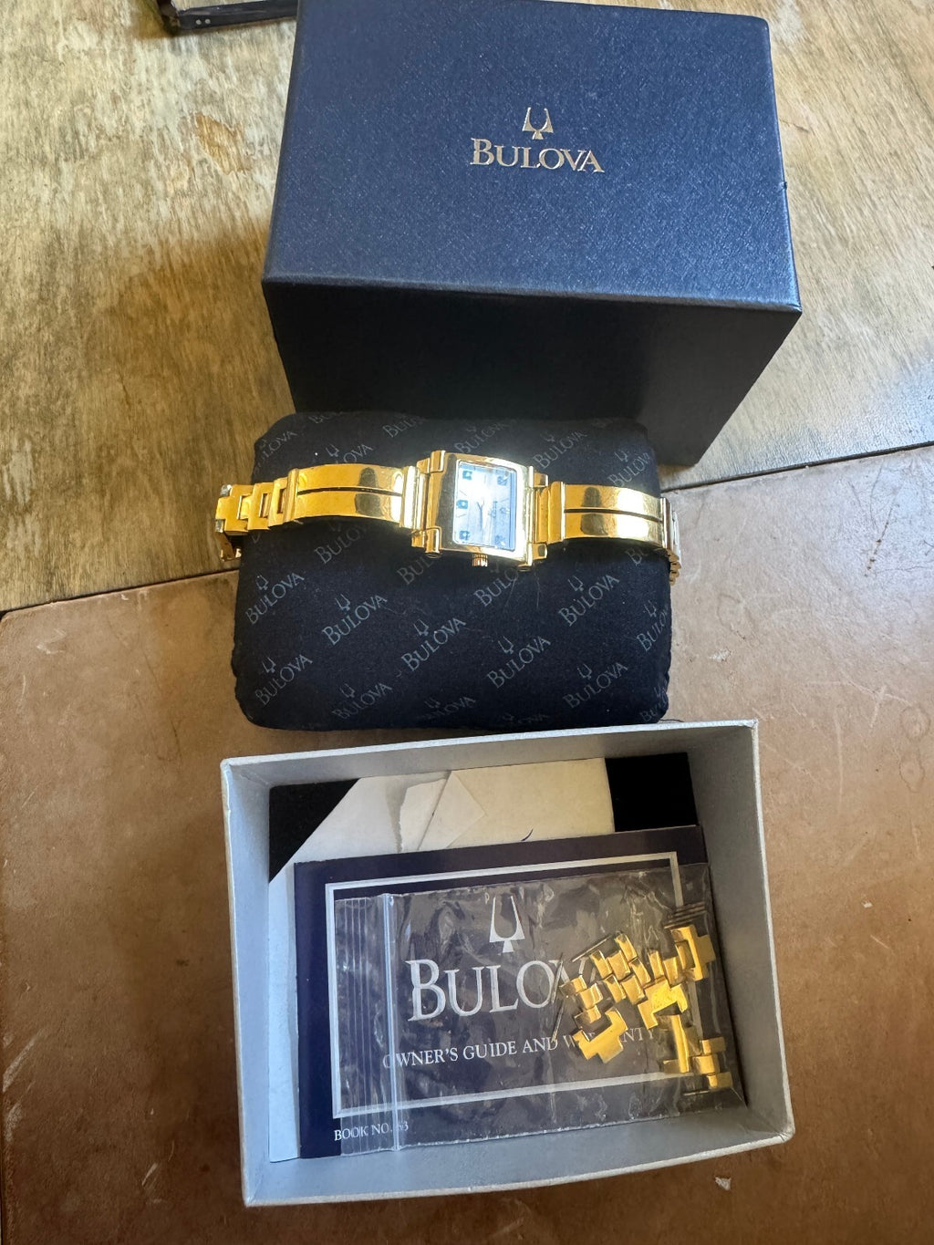 Bulova 97P000 Women’s Diamond Watch – Gold Tone – Box, Papers, Receipt & Links