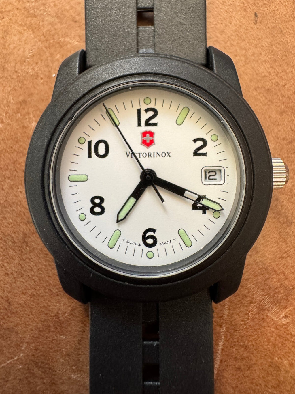 Victorinox Swiss Army Quartz Watch – White Dial – New Strap – Swiss Made