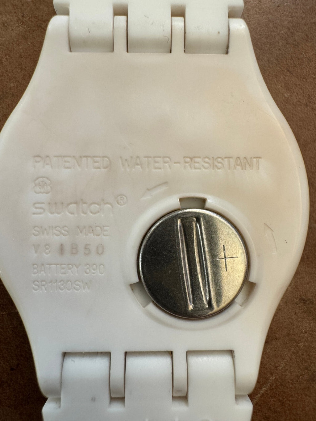 Swatch White Skeleton Quartz Watch – Swiss Made – Gold Tone Movement – 2012