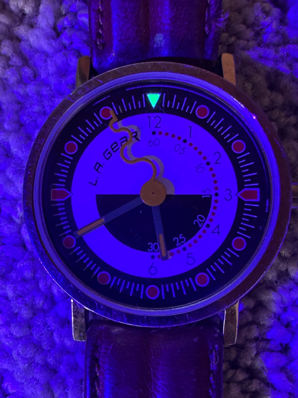 L.A. Gear Vintage Quartz Watch – Original Leather Strap – 1980s/90s Retro